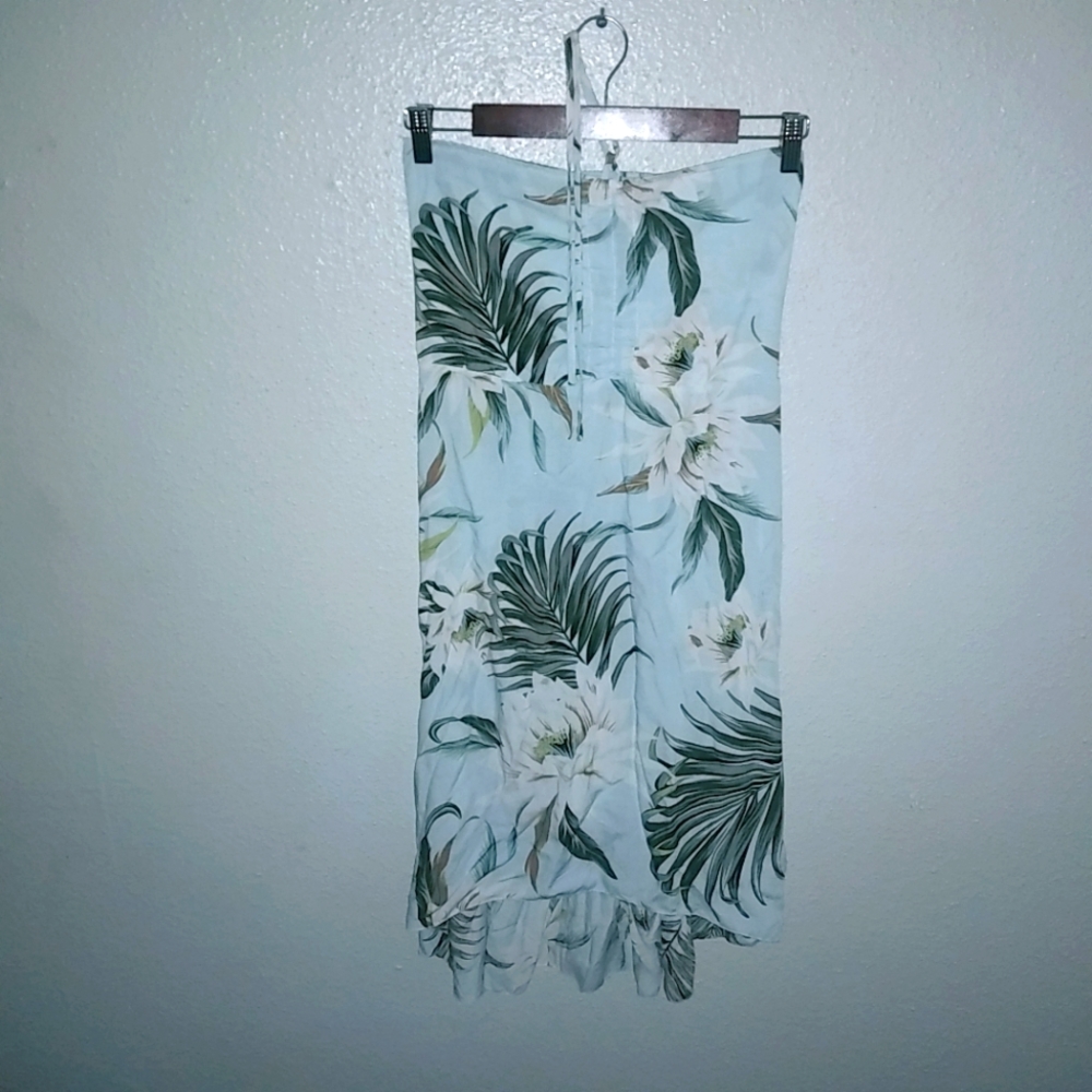 Hawaii Hangover 12 Wispy Cereus Light Blue Sweet Aqua Halter Dress